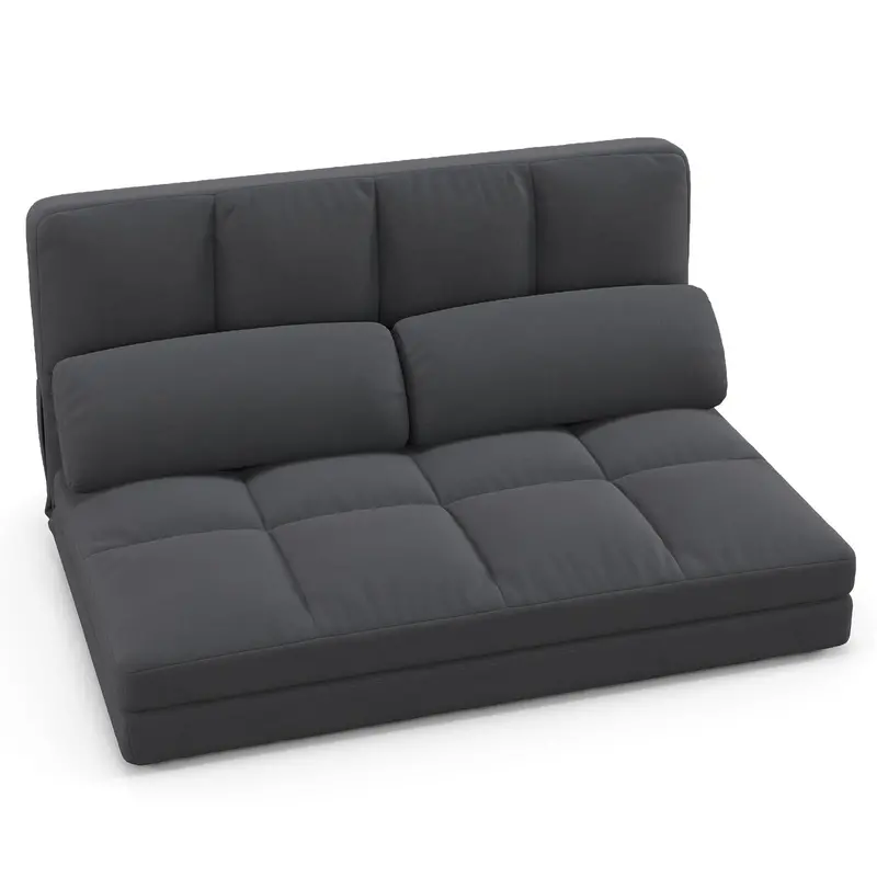Giantex Convertible Floor Sofa Bed – Fold-Out Lounge Couch With Two Decorative Pillows 1