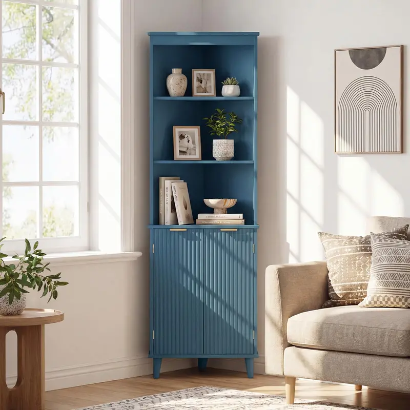 Giantex Corner Bathroom Cabinet – 68-Inch Tall Floor-Standing Storage Unit With Modern Profile 1