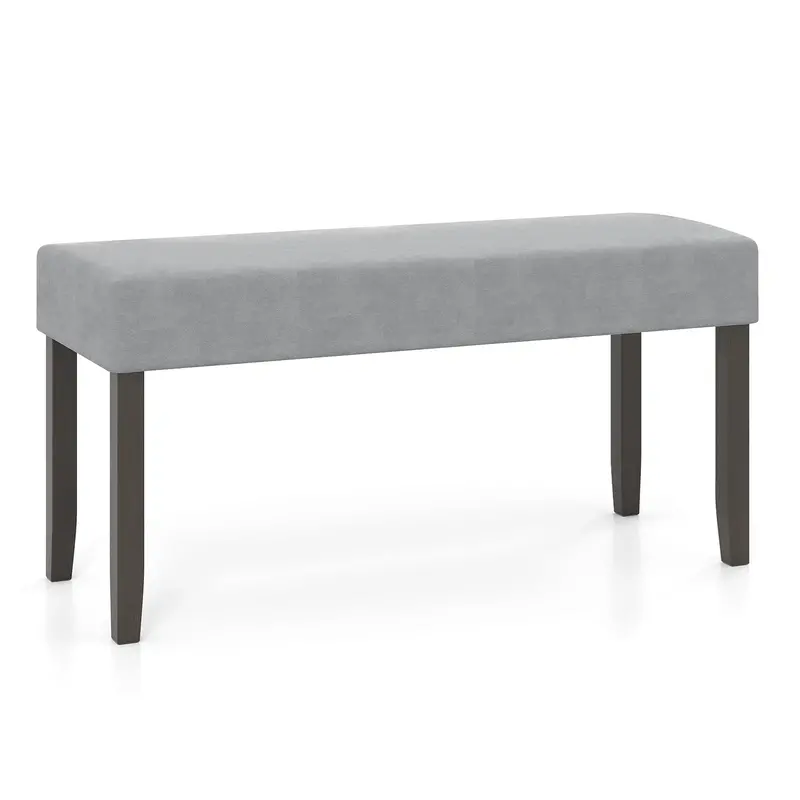 Giantex Entryway Bench – 40.5-Inch Upholstered Hall Seat With Solid Rubberwood Frame (400 Lb Capacity) 1