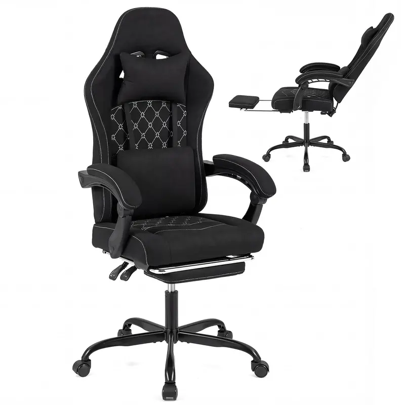 Giantex Ergonomic Gaming Chair – Contoured Support With Adjustable Headrest 1