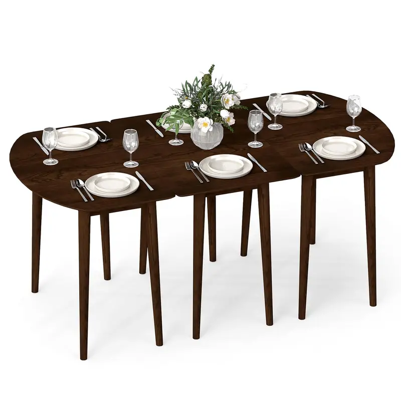 Giantex Extendable Farmhouse Dining Table – 68-Inch Rectangular Table For 6–8 Diners 1