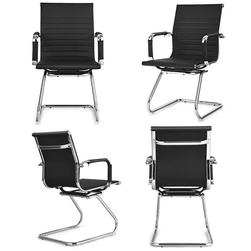 Giantex Heavy-Duty Conference Chairs (Set Of 4) – Pu Leather With Protective Arm Sleeves 2