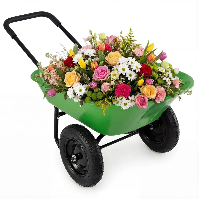 Giantex Heavy-Duty Dual-Wheel Garden Cart For Yard And Construction Tasks 1