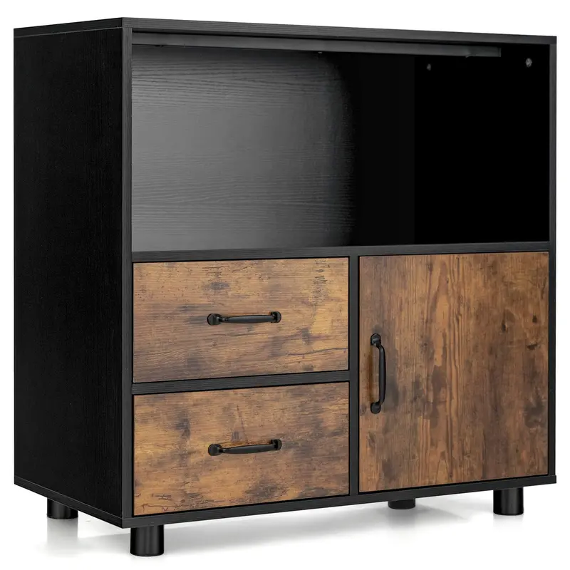 Giantex Industrial Lateral File Cabinet – Two-Drawer Steel Filing Unit (31.5" H X W X D) 1