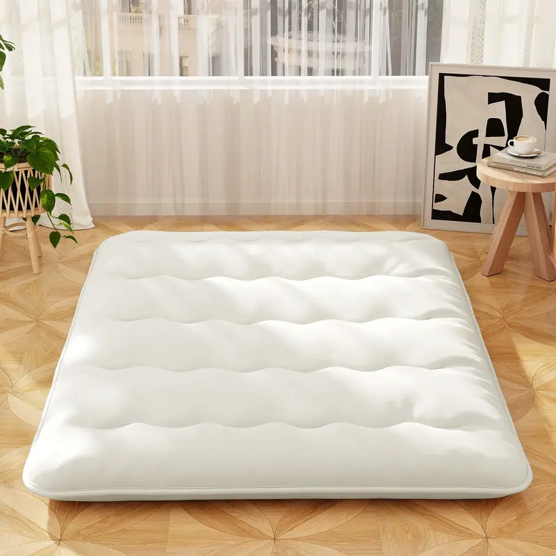 Giantex Japanese-Style Floor Futon Mattress – 4-Inch Foldable Mattress With Removable Washable Cover & Carry Bag 1
