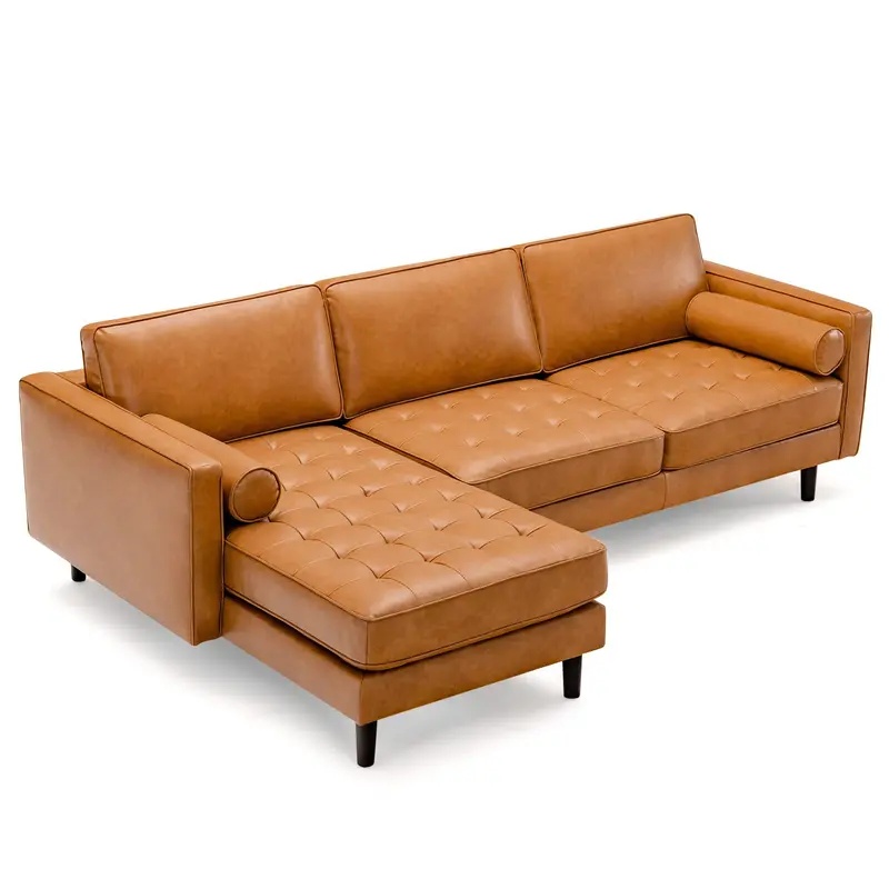 Giantex L-Shaped Sectional Sofa With Chaise Lounge – Convertible 3-Seat Sleeper Couch 1