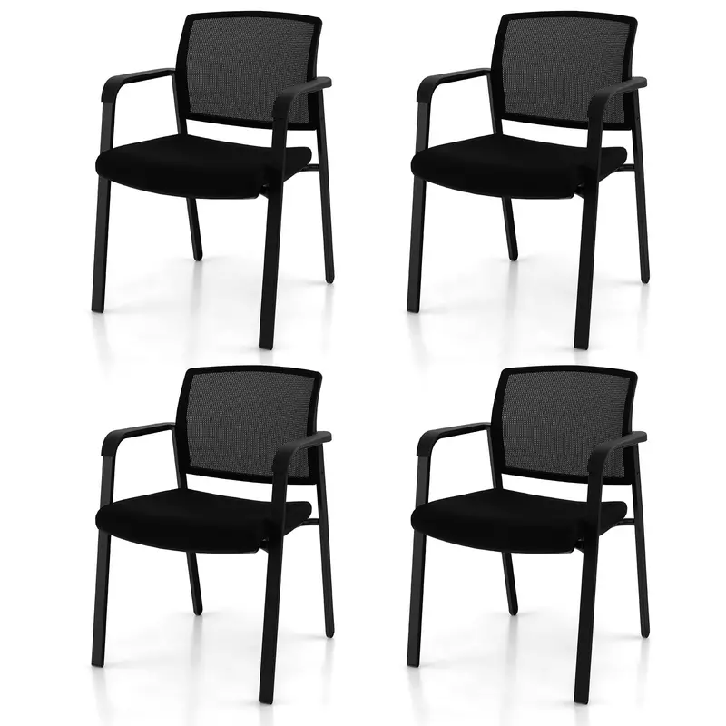 Giantex Mesh-Back Reception Chairs – Padded Seat & Metal Frame, Multi-Pack Options (2–12) 2