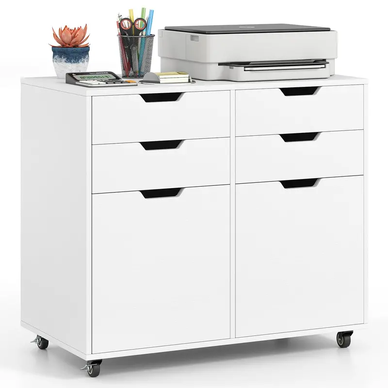 Giantex Mobile Printer Stand With Locking Casters And Adjustable Shelf 1