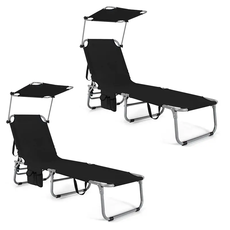 Giantex Portable Recliner Set – 2 Chairs With 5 Adjustable Sitting Positions 1