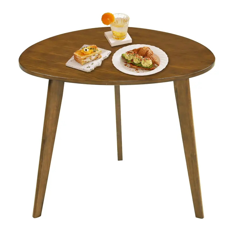 Giantex Round Dining Table – 35.5 Inch Compact Surface For Four Diners 1
