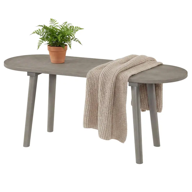 Giantex Rustic Farmhouse Dining Bench – 43 Inch Solid Wood Entryway Seat With Rubberwood Legs 1