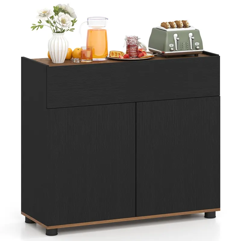 Giantex Sideboard Buffet Cabinet – Multi-Functional Dining Room Storage With Elegant Silhouette 1