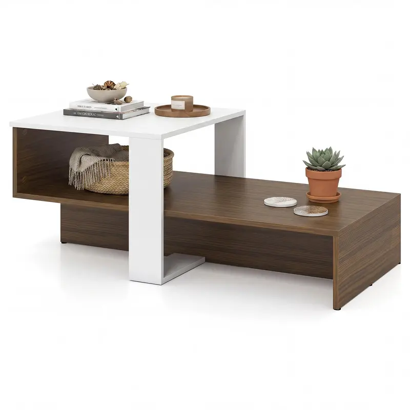 Giantex Small Storage Coffee Table – 31.5-Inch Modern Living Room Accent Table 1