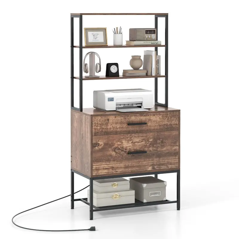 Giantex Tall 2-Drawer Vertical File Cabinet For Office Storage 1