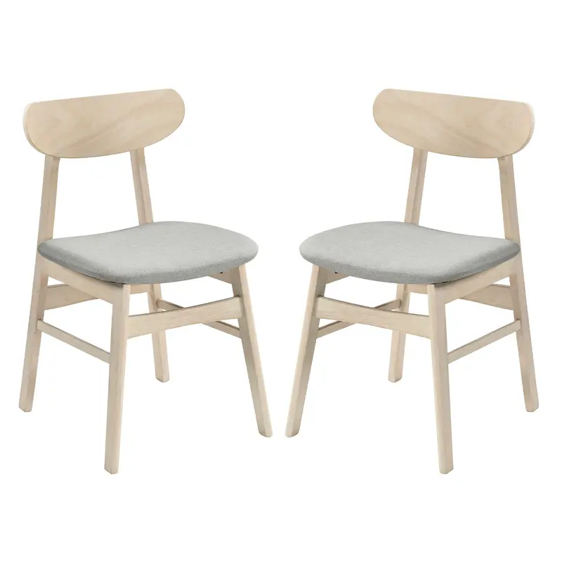 Giantex Upholstered Wooden Dining Chairs – Set Of 2 Or 4 With Rubberwood Legs 1