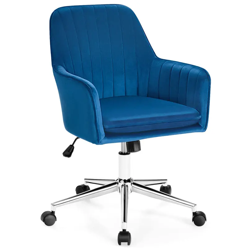 Giantex Velvet Mid-Back Office Chair For Home Or Workspace 1