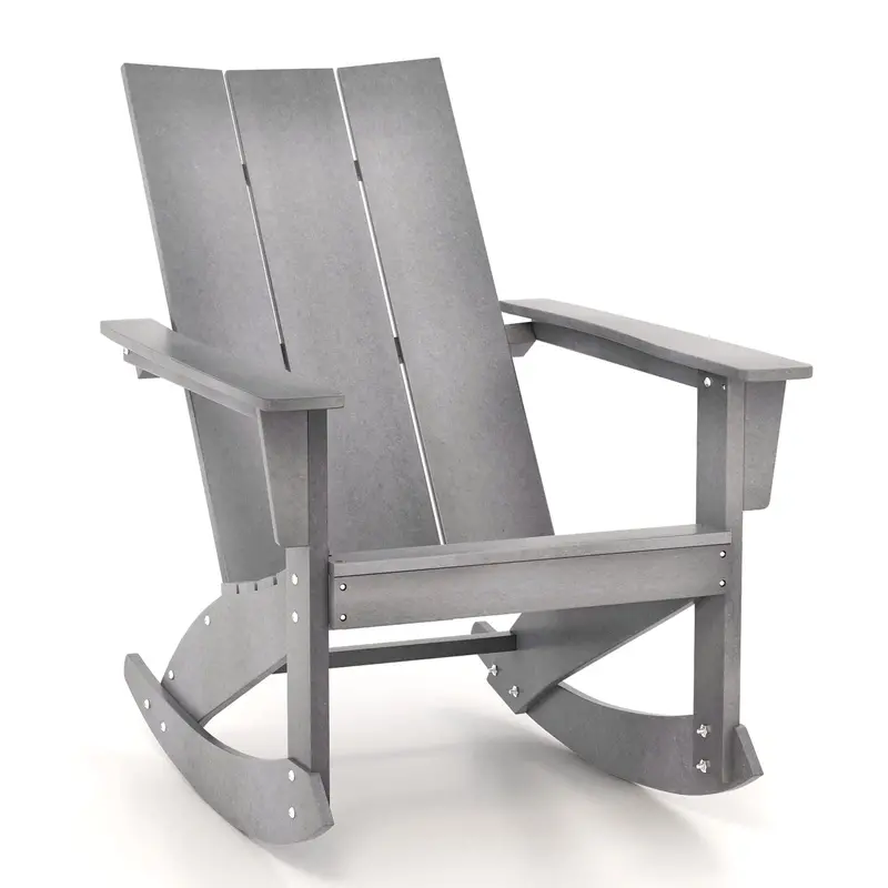 Giantex Waterproof Adirondack Rocking Chair – Heavy-Duty Porch Rocker Built For 330 Lbs, All-Weather Hdpe Construction 1