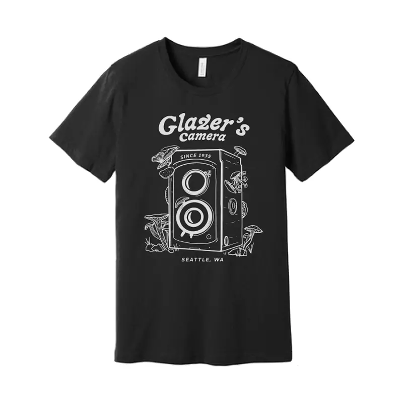 Glazer'S Mushroom Camera Tee – Vintage Black, Xl 1