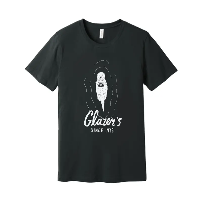 Glazer’S Otter Camera Vintage T-Shirt – Black, Medium 1