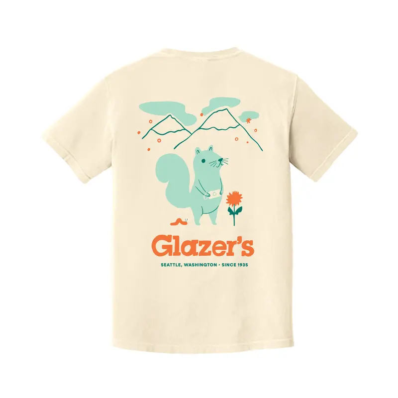 Glazer’S Squirrel Graphic T-Shirt – Ivory, Size Medium 1