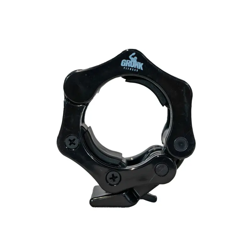 Gronk Fitness Olympic Clamp Bar Collars – Black Heavy-Duty Set 1
