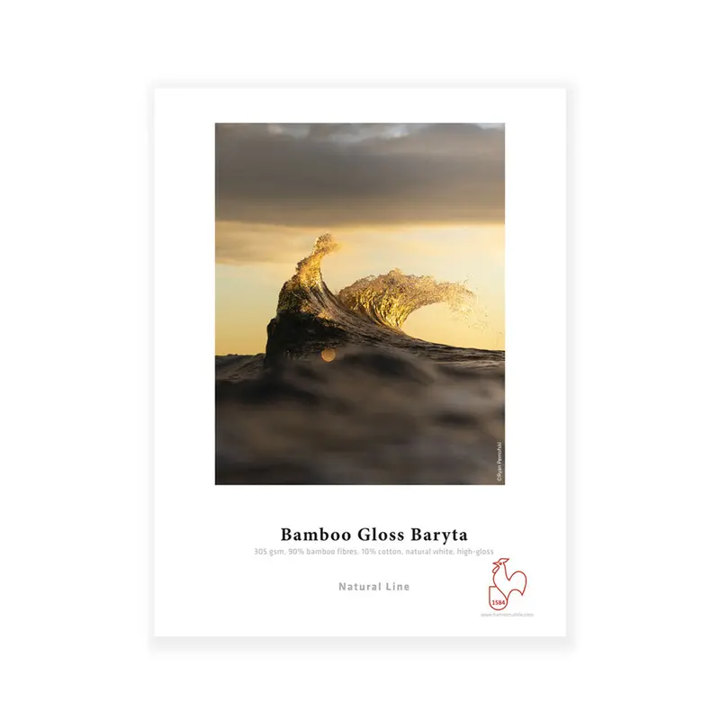 Hahnemühle Bamboo Natural Line Gloss Baryta Fineart Inkjet Paper – 17" × 39' Roll, 305 Gsm 1