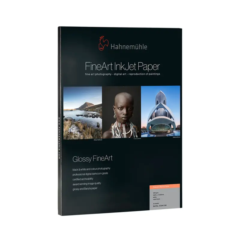 Hahnemühle Fineart Baryta Satin Inkjet Paper – 17" × 22", 300 Gsm, 25-Sheet Pack 1