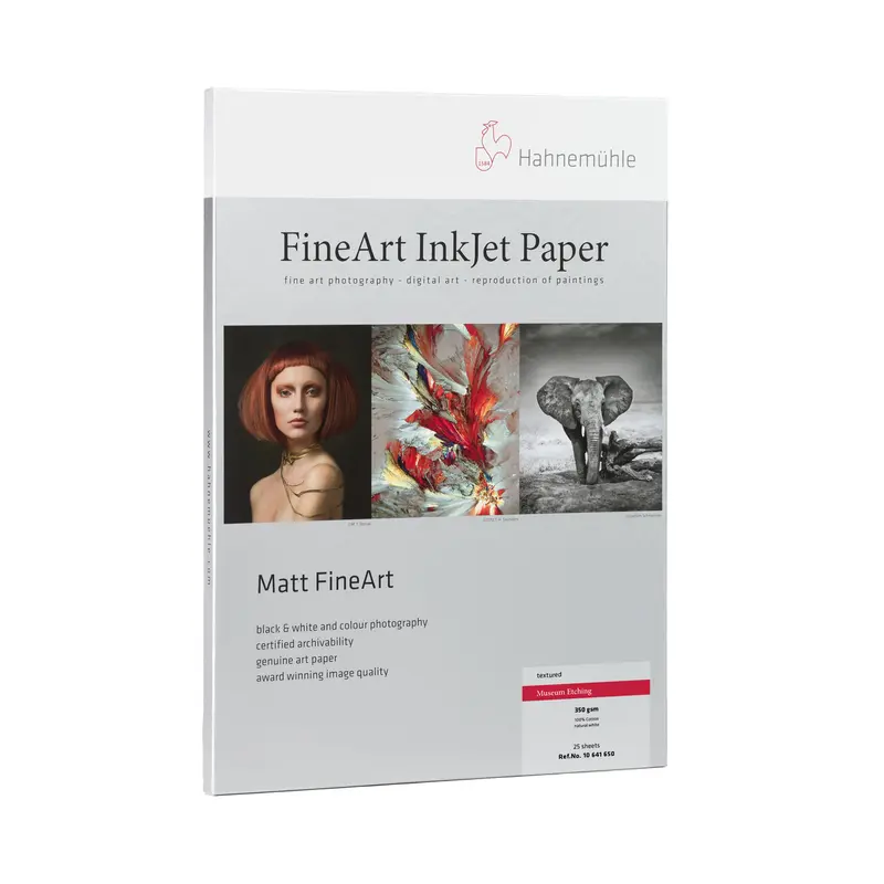 Hahnemühle Museum Etching Fineart Inkjet Paper — Textured Matte, 350 Gsm, 17" × 22", 25 Sheets 1