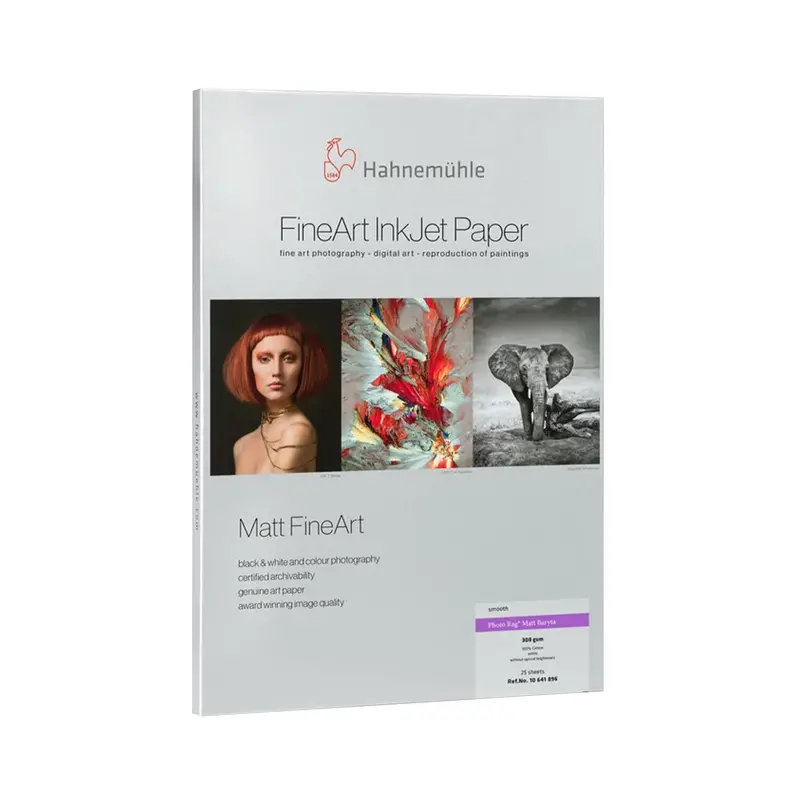 Hahnemühle Photo Rag Matt Baryta Fineart Inkjet Paper – 308 Gsm, 17" × 22", 25 Sheets 1