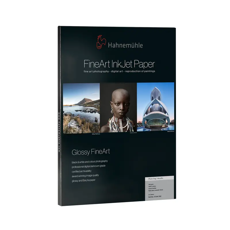 Hahnemühle Photo Rag Metallic Fineart Inkjet Paper – 340 Gsm, 17" × 22", 25 Sheets 1
