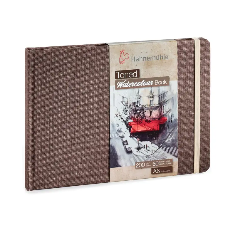 Hahnemühle Toned Watercolor Sketchbook – A6 Landscape, 200 Gsm Beige, 30 Sheets 1