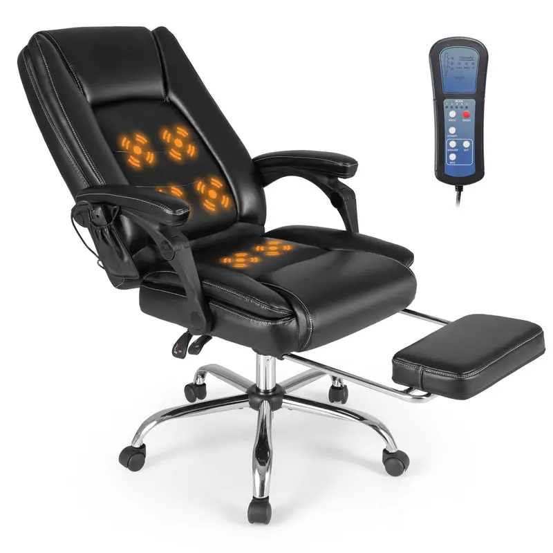Heavy-Duty Executive Massage Chair – Adjustable Big & Tall Office Seating With Linkage Armrests (400 Lb Capacity) 1