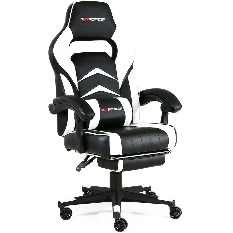 High-Back Leather Gaming Chair – Racing Design With Smooth Reclining Function 1
