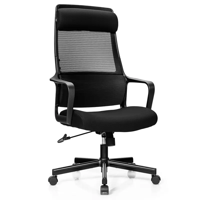 High-Back Mesh Office Chair – Ergonomic Task Chair With Heated Headrest And Lumbar Support 1