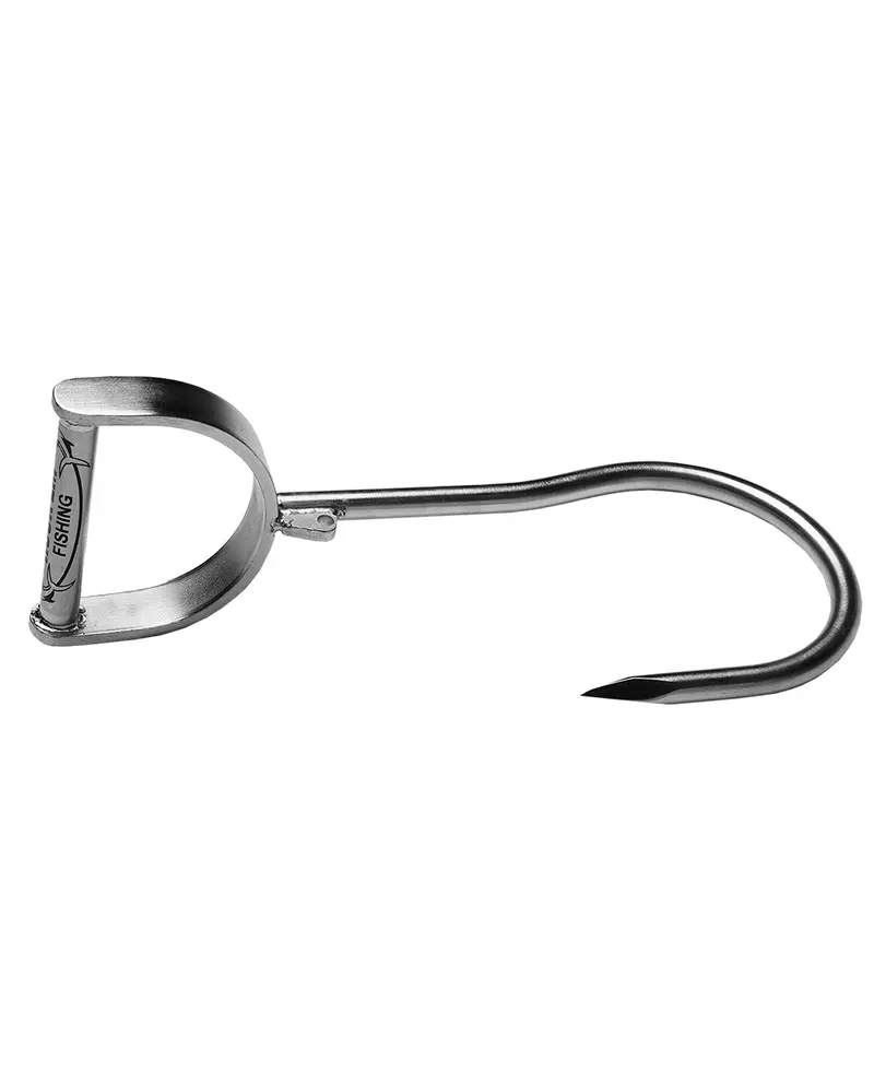 Hookem Stainless Steel D-Handle Meat Hook – Heavy-Duty Butcher Tool 1