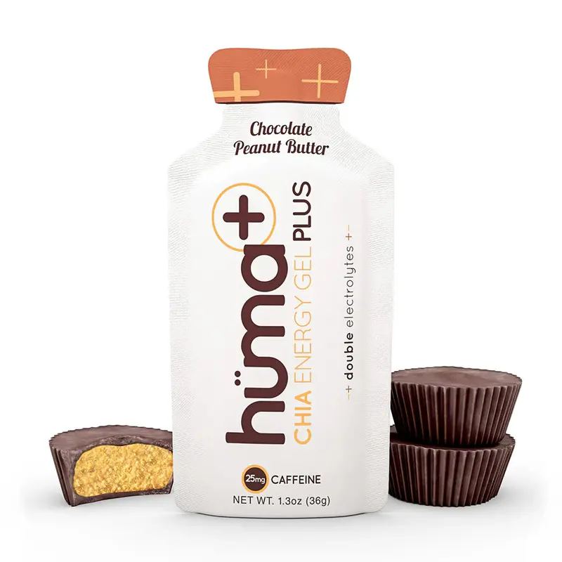 Hüma Chocolate Peanut Butter Caffeinated Energy Gel 1