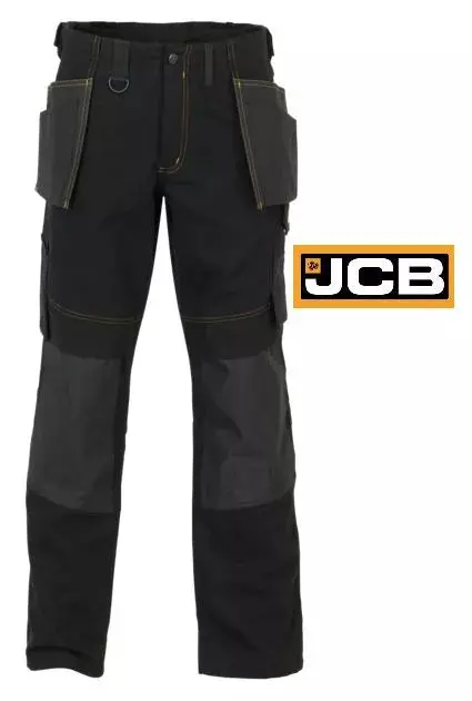 Jcb Cheadle Trade Black Utility Trousers – Four-Pocket Design With Dual Front Tool Compartments 1