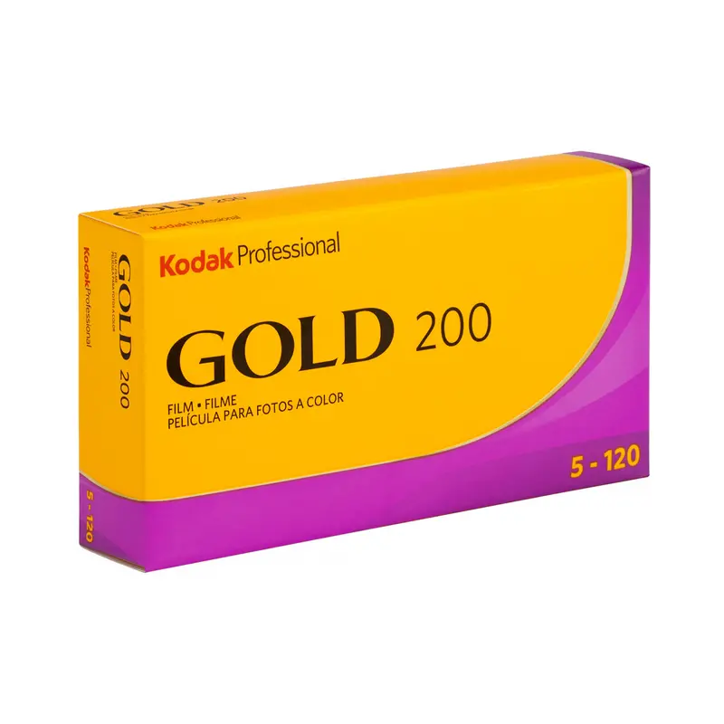 Kodak Professional Gold 200 Color Negative Film – 120 Format, 5-Roll Pack 1