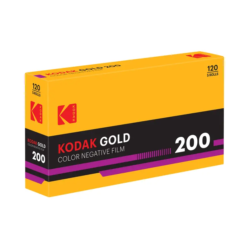 Kodak Professional Gold 200 Color Negative Film – 120 Format, 5-Roll Pack 1