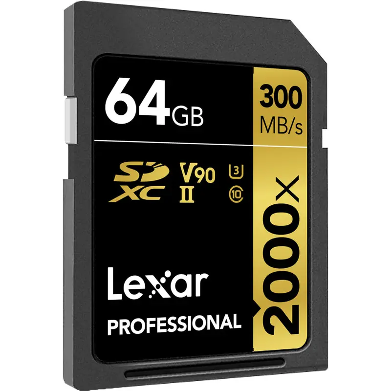 Lexar Professional 64Gb Uhs-Ii Sdxc Card – 2000X Speed Rating (300Mb/S) 1