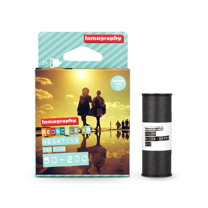 Lomography Redscale Xr 50–200 Color Negative Film – 120 Format, 3-Roll Set 1