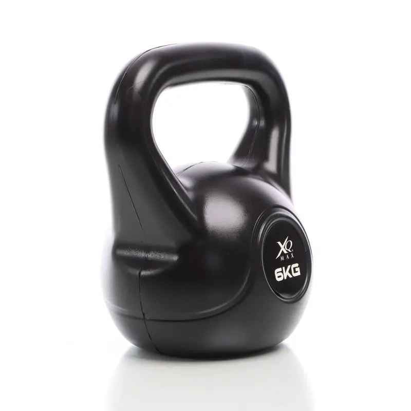 Luxtri 6Kg Cement-Filled Kettlebell – Ergonomic Black Design, Space-Saving Training Tool 1