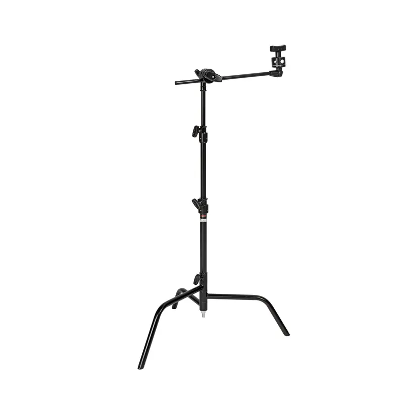 Matthews 20-Inch C-Stand With Spring-Loaded Turtle Base, Grip Head, And Adjustable Arm Kit (Black) 1