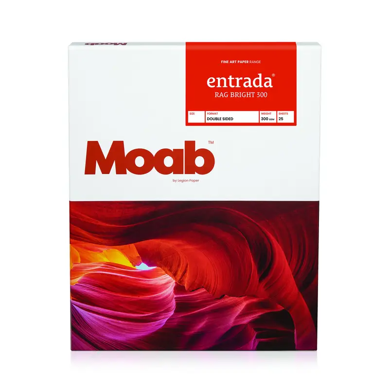 Moab Entrada Rag Bright 300Gsm Inkjet Paper – 17×22 Inch Sheets (Pack Of 25) 1