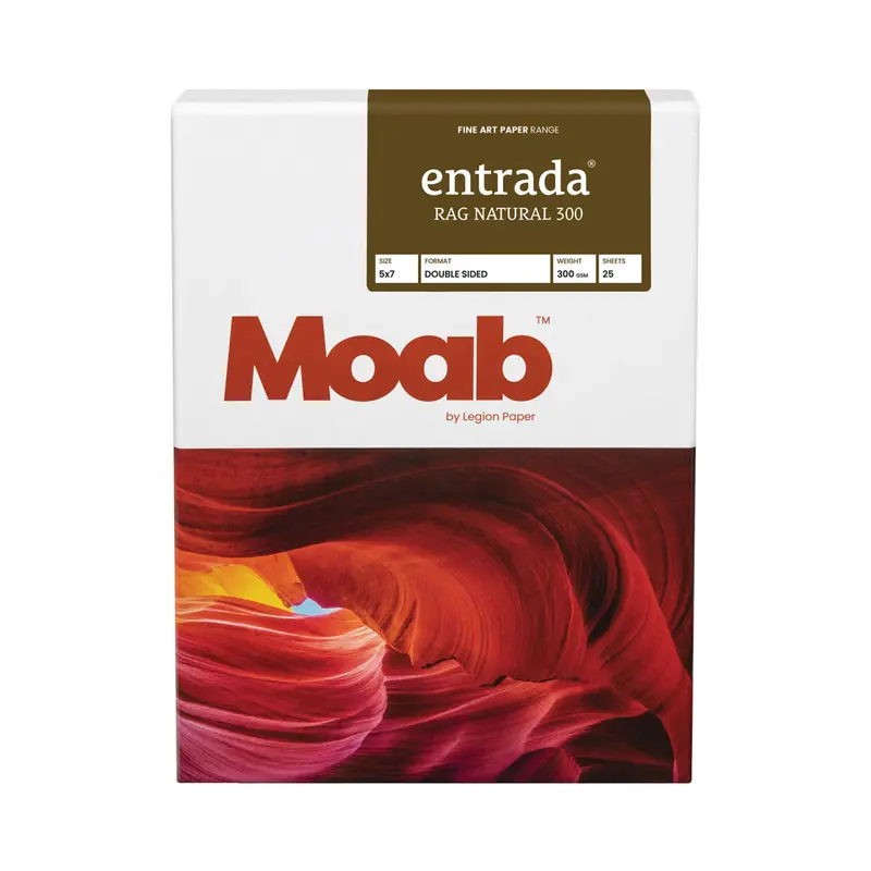 Moab Entrada Rag Natural Fine Art Paper – 300 Gsm, 5×7", 25 Sheets 1