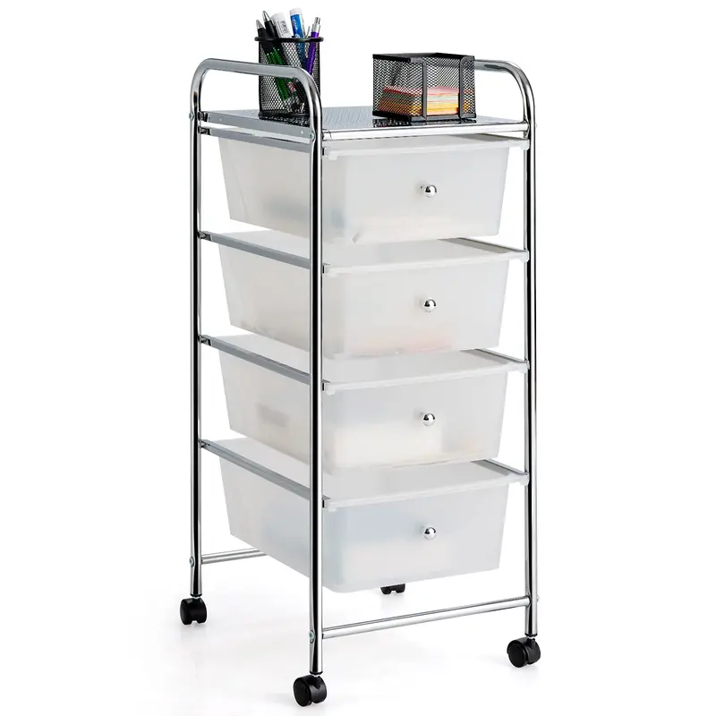 Mobile Craft Organizer Cart – Giantex Rolling 3-Drawer Storage Trolley 1