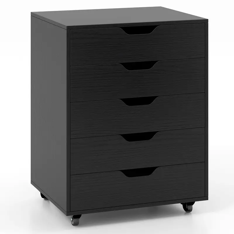 Mobile Lateral Filing Cabinet With Locking Drawers And Casters 1