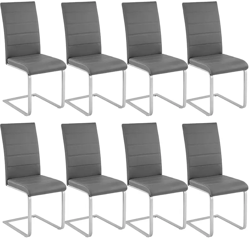 Modern Leather Dining Chair Set – 8-Piece High-Back Swing Seating For Elegant Spaces 2