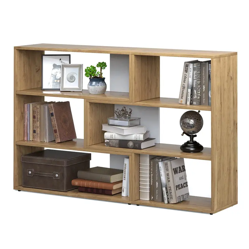 Modular Cube Bookcase – Separable 6-Grid Open Shelf Unit For Books, Media & Decor 1
