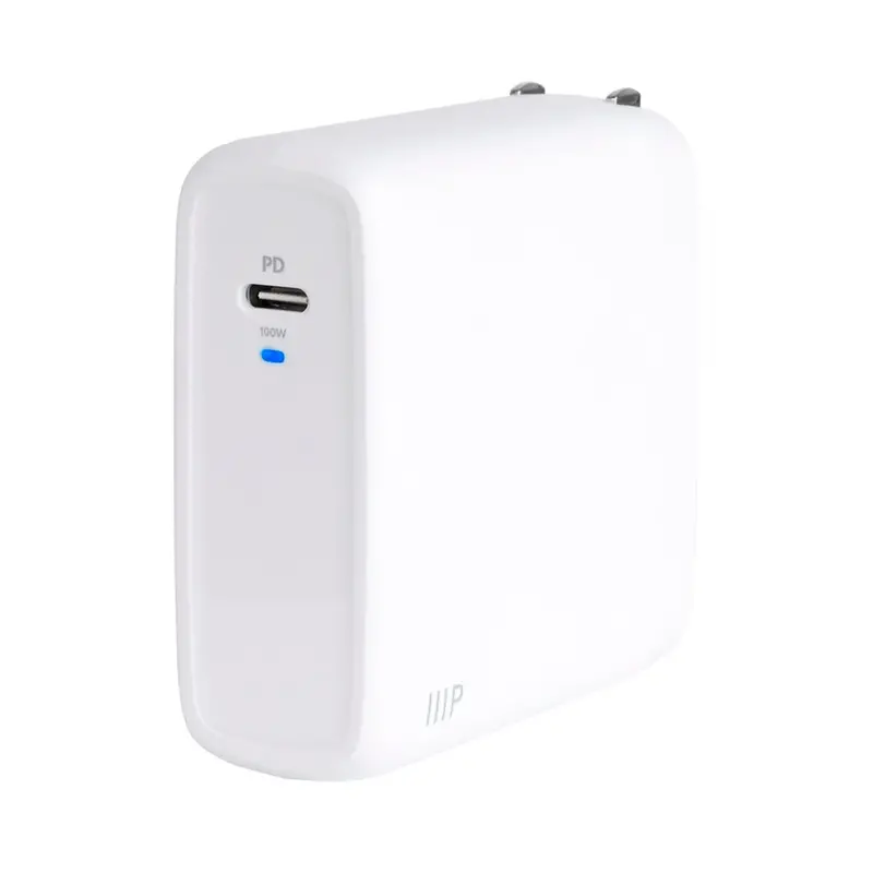 Monoprice 100W Single-Port Usb-C Pd Wall Charger – Compact Foldable Design 1